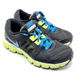 Nike Dual Fusion ST2 Women's Black Green Athletic Running Shoes Size 8.5